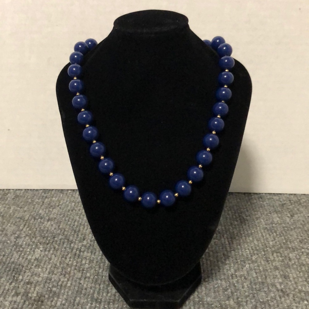 Blue & Gold  Choker Necklace